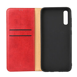 Acheter Wewoo Housse Coque Etui en cuir à rabat horizontal PU + TPU avec derme et emplacements pour cartes et portefeuille Galaxy A70 rouge