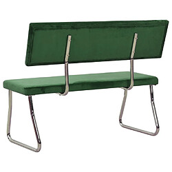 Avis vidaXL Banc 110 cm Vert foncé Velours