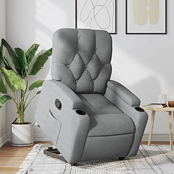 Maison Chic Fauteuil Relax pour salon, Fauteuil inclinable Gris clair Tissu -GKD87934