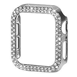 Coque en TPU décor strass, anti-rayures, argent pour votre Apple Watch Series 6/5/4/SE 44mm