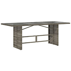 Acheter Maison Chic Ensemble à manger d'extérieur 7 pcs avec coussins,Salon de jardin,Mobilier de jardin gris rotin -GKD766058