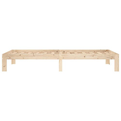 Maison Chic Lit adulte - Lit simple Cadre de lit,Structure du lit Contemporain Bois de pin massif 90x200 cm -MN61753 pas cher