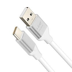 LinQ Câble USB vers USB C Fast Charge 3A Synchronisation Longueur 1.5m Argent