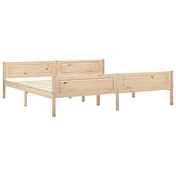 Maison Chic Lit adulte - Lit simple Cadre de lit,Structure du lit Contemporain Bois de pin massif 200x200 cm -MN86661