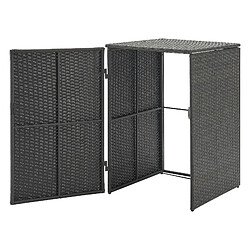 Acheter Cache poubelle Widnau pour 1 conteneur avec revêtement polyrotin 109 x 70 x 78 cm [en.casa]