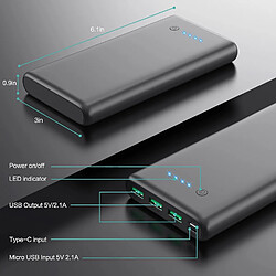 SANAG Batterie Externe 26800Mah, Power Bank Charge Rapide 5V/3A Chargeur Portable Usb C Avec 4 Sorties & 2 Entrées, Affichage 4 Led Batterie Portable Pour Iphone 16/15/14/13, Samsung Android Phone Etc.