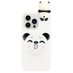 Coque en TPU anti-chute avec motif de figure 3D pour votre iPhone 14 Pro - Panda