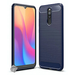 Htdmobiles Coque silicone gel carbone pour Xiaomi Redmi 8 + film ecran - BLEU FONCE