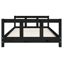 Acheter Maison Chic Lit simple Cadre de lit pour enfants,Lit d'Enfant Moderne noir 90x200 cm bois de pin massif -MN12721