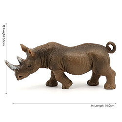 7 Pièces Réaliste En Plastique Animaux Figure Miniature Rhinocéros Figurines Modèle D'affichage pour les Enfants L'éducation Précoce pas cher