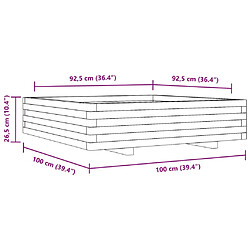 vidaXL Jardinière 100x100x26,5 cm bois massif de douglas pas cher