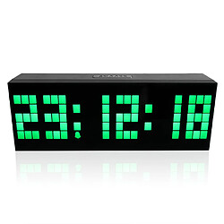 Télécommande multifonction Minuterie numérique lumineuse Horloge LED 6 bits à 5 segments - vert