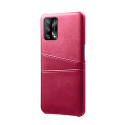 Coque en TPU + PU avec double porte-cartes rose pour votre Oppo A74 4G/F19