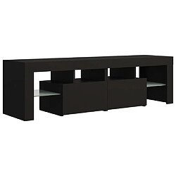 Avis Maison Chic Meubles TV avec lumières LED - Banc TV pour salon Noir 140x36,5x40 cm -MN94276