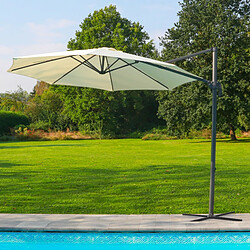 SkyLantern Parasol Déporté Octogonal Beige en Aluminium