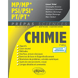 Chimie MP, MP*, PSI, PSI*, PT, PT* : nouveaux programmes !