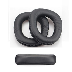 INF Lot de 2 oreillettes en cuir protéiné et 1 bandeau pour casque Somic G909/G909N Black