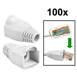 Wewoo Blanc pour RJ45, 100 pcs câble réseau couvre-bouchon