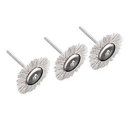 3 pcs mini fil d'acier roues brosses kits accessoires outils de meulage big-t style