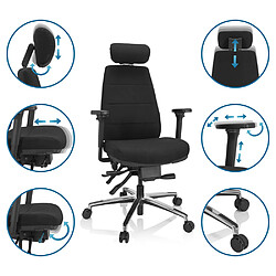 Avis Chaise de bureau / Fauteuil pivotant PHOENIX PRO I Tissu noir hjh OFFICE