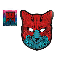 Totalcadeau Masque loup lumineux equalizer bicolore accessoire de deguisement pas cher