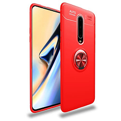 Wewoo Coque Souple Titulaire d'anneau en métal 360 degrés rotation TPU Case pour OnePlus 7 Pro rouge + rouge