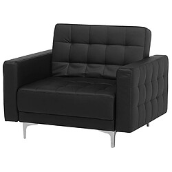 Acheter Beliani Fauteuil ABERDEEN Cuir PU Noir