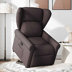 vidaXL Fauteuil inclinable marron foncé tissu