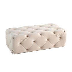 Lisa Design Gallata - pouf Chesterfield - en velours Gallata - pouf Chesterfield - en velours - Beige