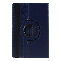 Etui en PU litchi bleu avec béquille rotative à 360° pour votre Samsung Galaxy Tab S5e SM-T720