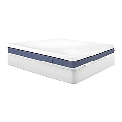 Vente-Unique Ensemble 180 x 200 cm sommier coffre blanc + matelas ressorts ensachés 7 zones et mémoire de forme ép.24cm - KASUI de YSMÉE