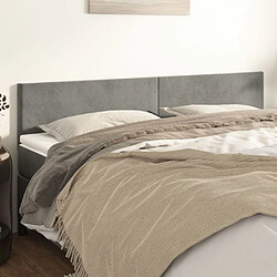 vidaXL Têtes de lit 2 pcs Gris clair 100x5x78/88 cm Velours