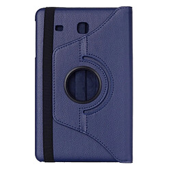 Avis Wewoo Housse Étui bleu foncé pour Samsung Galaxy Tab E 9.6 Litchi Texture en cuir de rotation de 360 degrés avec support multifonctionnel