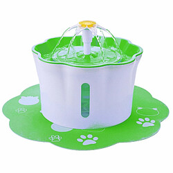 Justgreenbox Distributeur d'eau électrique automatique bol d'alimentation pour chats chiens plusieurs animaux de compagnie 2.6L, Vert