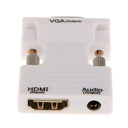 Avis Hdmi Femelle Convertisseur Vga Mâle + Support Adaptateur Audio 1080p Sortie Blanc