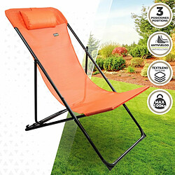 Avis Chaise longue inclinable Aktive Orange 53 x 87 x 78 cm (4 Unités)