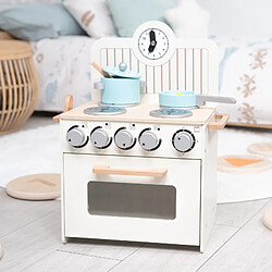 Cuisine pour Enfants Montessori avec Four Robincool Little Chef 36x26x46,5 cm en Bois Écologique avec Horloge et Accessoires