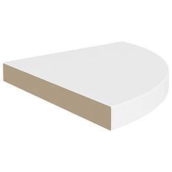 Avis vidaXL Étagères d'angle flottantes 4 pcs blanc 35x35x3,8 cm MDF