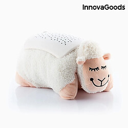 Totalcadeau Peluche veilleuse mouton avec projecteur d’étoiles en lumière LED - Peluche animal doudou bébé et enfant pas cher