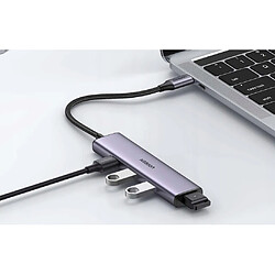 Avis GUPBOO Adaptateur 4 en 1 Hub USB-C vers 4 USB 3.0 - Gris,JL1531