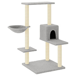 Arbre à chat avec griffoirs,niche pour chat en sisal Gris clair 95 cm -MN13619