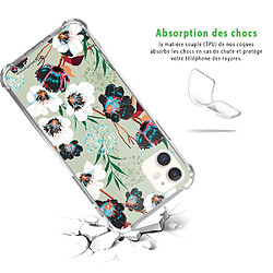 Avis LaCoqueFrançaise Coque iPhone 11 anti-choc souple angles renforcés transparente Fleurs vert d'eau La Coque Francaise