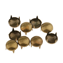 100pcs dôme rond pointes de rivet Spike taches pour vêtements chapeau sac artisanat bronze