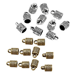 10pcs bouchon en plastique bouchon perle bricolage cordon en cuir conclusions de bijoux en bronze pas cher