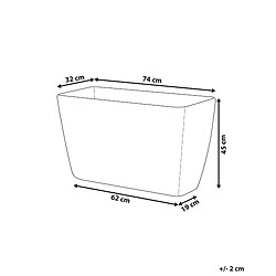Avis Beliani Jardinière en pierre grise 74 x 32 x 45 cm BARIS