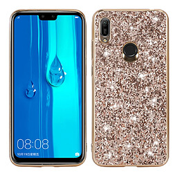 Wewoo Coque Pour Huawei Y6 Prime Glittery Powder Shockproof TPU Case Gold