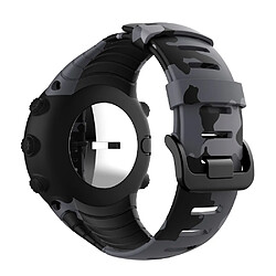 Bracelet en silicone camouflage noir pour votre Suunto Core