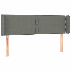 Avis Maison Chic Tête de lit scandinave à LED,meuble de chambre Gris foncé 147x16x78/88 cm Tissu -MN50574