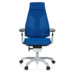 Hjh Office Chaise de bureau / chaise pivotante GENIDIA PRO tissu maille bleu 