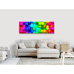 Artgeist Tableau - Colourful Cubes (1 Part) Narrow [135x45]